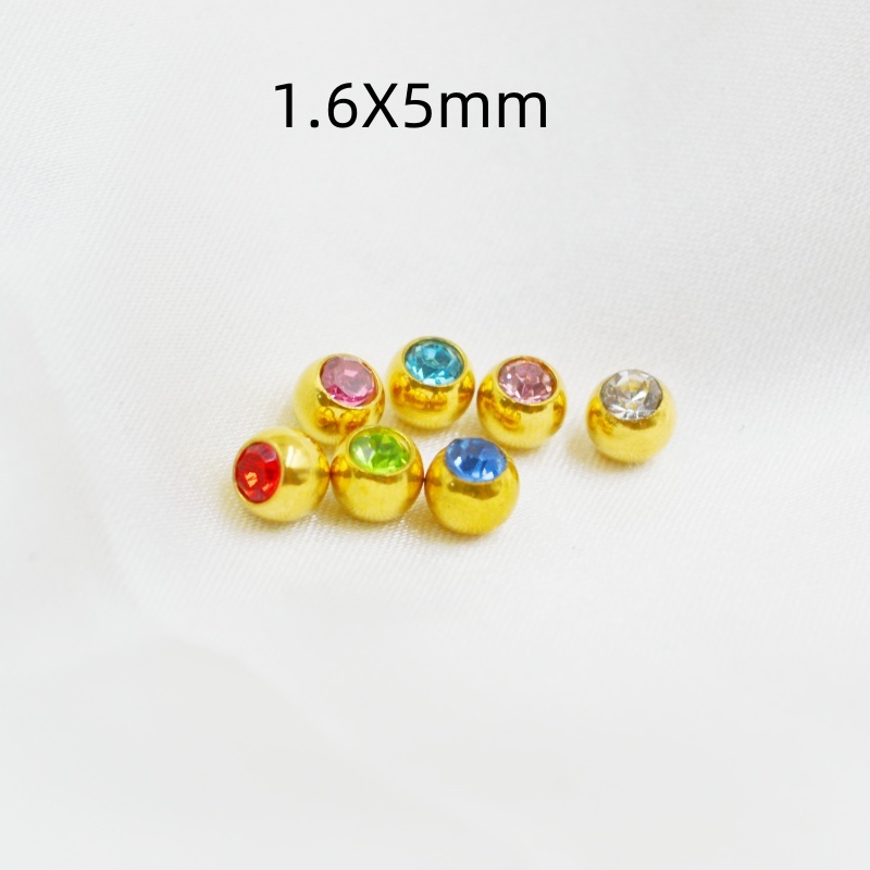 Body Jewelry Replacement Ball - 50 unids/lote gemas de cristal bola