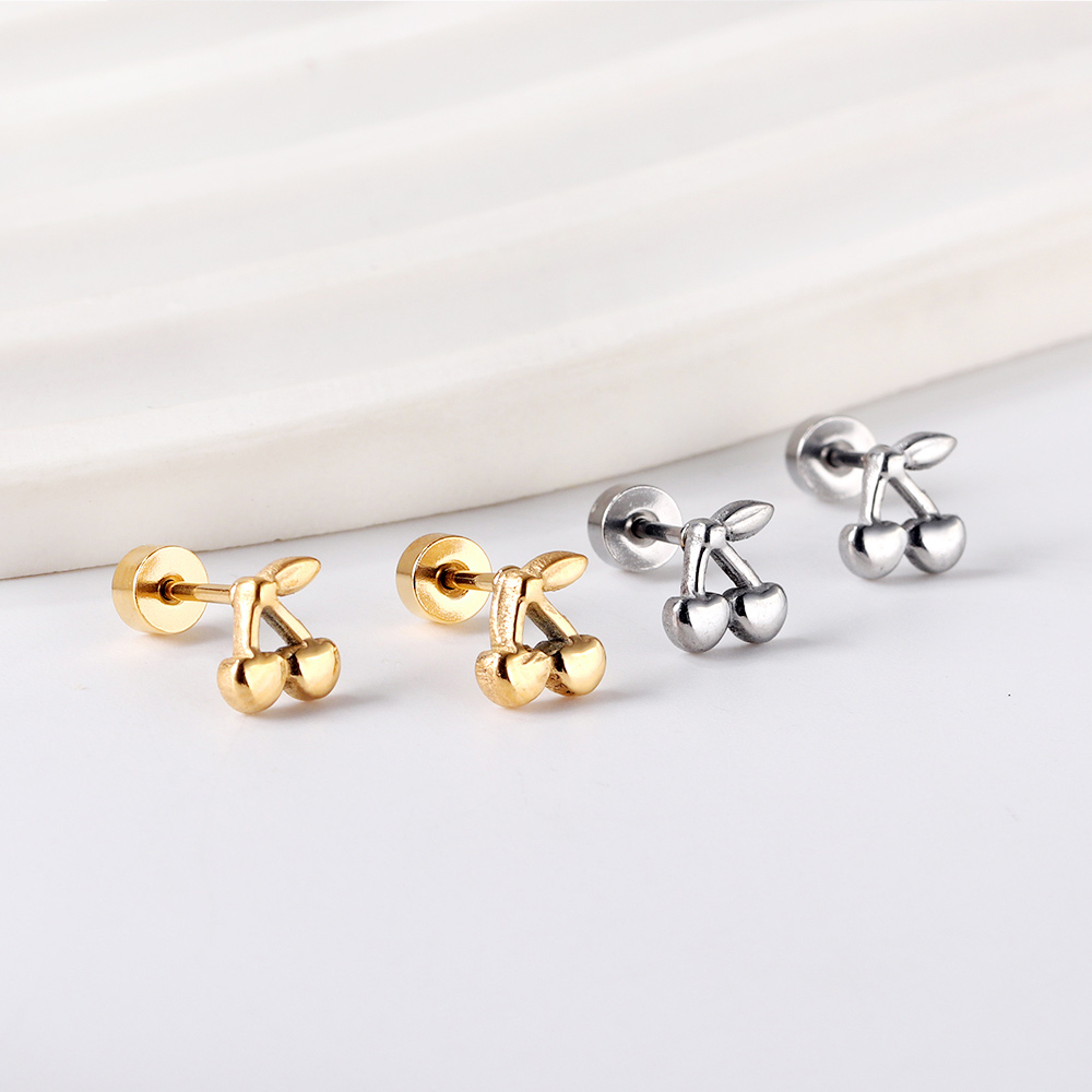 Body Jewelry Surgical Steel - LUXUKISSKIDS, 1 par de pequeños pendientes