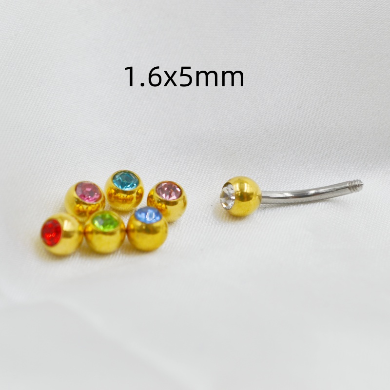 50 unids/lote gemas de cristal - Body Jewelry Replacement Ball reseña y precio