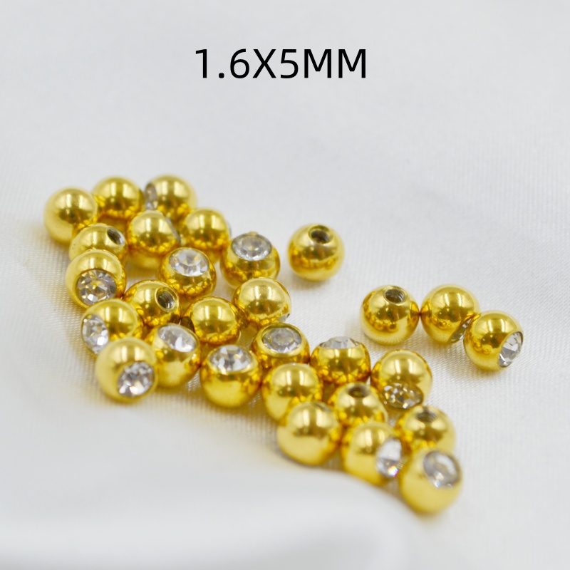 50 unids/lote gemas de cristal - Body Jewelry Replacement Ball reseña y precio