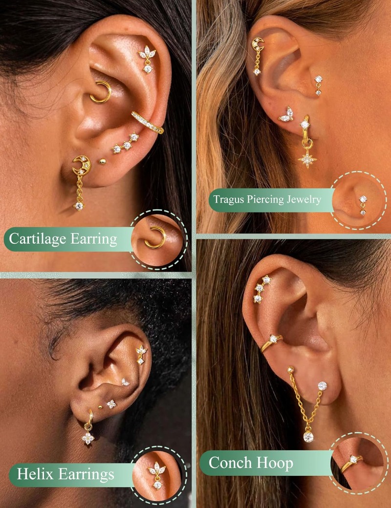Pendientes de cartílago calibr - Body Jewelry Surgical Steel reseña y precio
